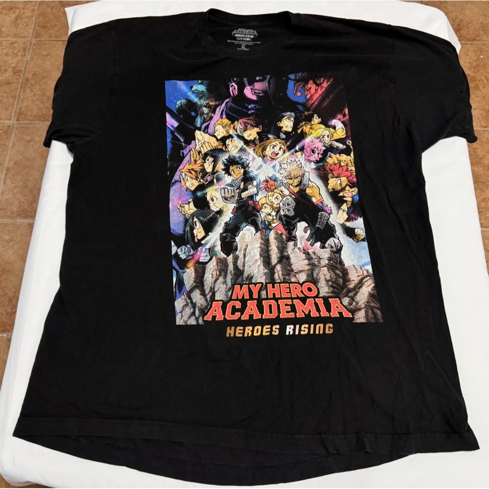 My Hero Academy Hero Rising T-Shirt - Black - Size XL - 100% Cotton